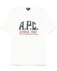 A.P.C. - T-Shirt Mit Logo-Print - Lyst