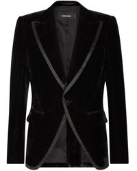 DSquared² - 70S Fluwelen Blazer - Lyst