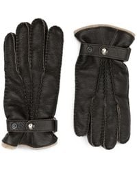 Gran Sasso - Gants En Cuir Grainé À Boutons Pression - Lyst