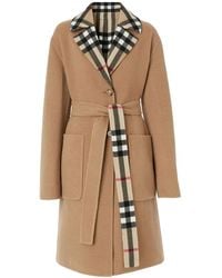 Burberry - Reversible Check Wool Coat - Lyst