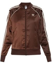 adidas - Sst Adicolor Satin Zip-Up Jacket - Lyst