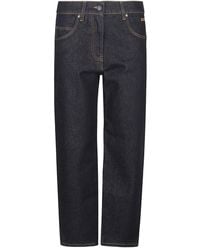 MSGM - Logo-Plaque Straight-Leg Jeans - Lyst