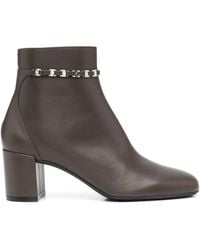 Ferragamo - Stiefeletten Aus Leder - Lyst