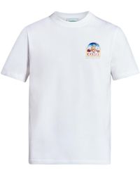 Casablanca - Tennis Club Graphic-print Organic-cotton T-shirt X - Lyst