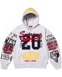 Supreme - Hoodie Zippé À Appliqué Warriors - Lyst