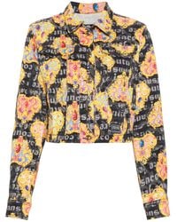 Versace - Jeansjacke mit Heart Couture-Print - Lyst