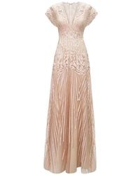 Gemy Maalouf - Laser-Cut Embroidered Dress - Lyst