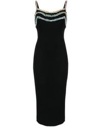 Zuhair Murad - Crystal-Embellished Cady Midi Dress - Lyst