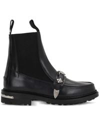 Toga - Studded-Strap Chelsea Boots - Lyst