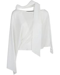 FEDERICA TOSI - Draped Asymmetric Blouse - Lyst