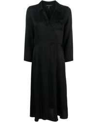 Armani Exchange - Long-sleeve Midi Dress - Lyst