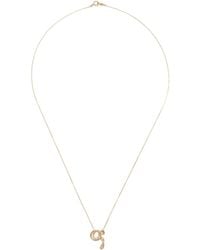 Charlotte Chesnais - 18K Letter Q Diamond Necklace - Lyst