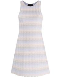 Emporio Armani - Mini-jurk Met Jacquard - Lyst