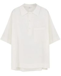 Hevò - Short-Sleeve Patch-Pocket Polo Shirt - Lyst