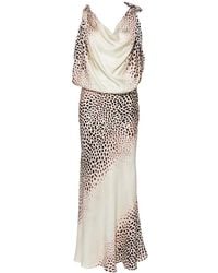 Roberto Cavalli - Leopard-Printed Silk Dress - Lyst