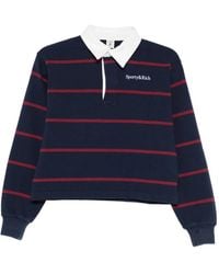 Sporty & Rich - Striped Polo Top - Lyst