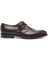 Ferragamo - Leather Monk Shoes - Lyst