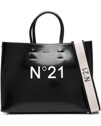 N°21 - Logo-print Leather Tote Bag - Lyst