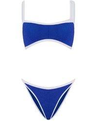 Hunza G - Tyler Contrast-Trim Bikini - Lyst