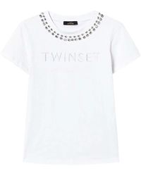 Twinset - Camiseta con logo bordado - Lyst