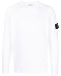 Stone Island - Sweatshirt mit Logo-Patch - Lyst