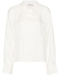 Rohe - Double-Breasted Silk Shirt - Lyst