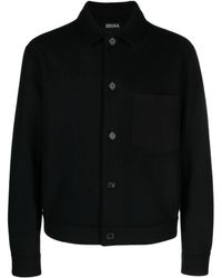 Zegna - Wool Blend Shirt Jacket - Lyst