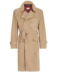 Brunello Cucinelli - Suede Motorcycle Trench With Nappa Leather Inserts - Lyst