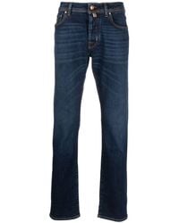 Jacob Cohen - Straight-Leg-Jeans mit Logo-Patch - Lyst