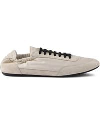 Prada - Sneaker Ivoire En Re-Nylon Et Suède - Lyst