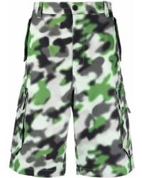 KENZO - Camouflage Print Cargo Shorts - Lyst