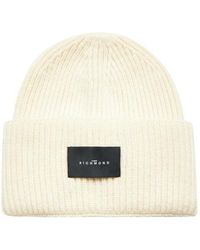 John Richmond - Ribbed-Knit Beanie Hat - Lyst