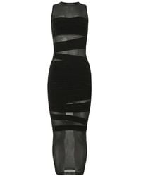 Wolford - Sheer-Opaque Sleeveless Midi Dress - Lyst