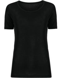 Yohji Yamamoto - T-shirt en coton à col large - Lyst
