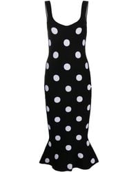 Marni - Polka Dot-print Midi Dress - Lyst