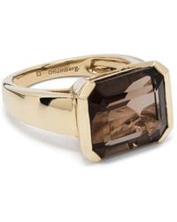 Otiumberg - 9Kt Geelgouden Domino Quartz Ring - Lyst