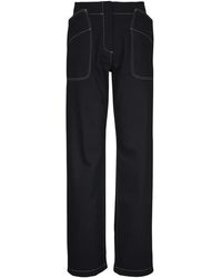 Zero + Maria Cornejo - Eda Topstitching Pocket Trousers - Lyst