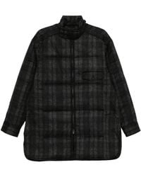 Yohji Yamamoto - Plaid Padded Jacket - Lyst