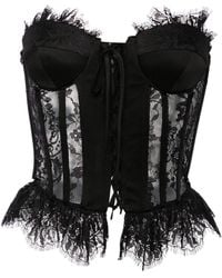 Moschino - Floral-lace Corset Blouse - Lyst