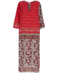 P.A.R.O.S.H. - Robe Mi-Longue À Motif Cachemire - Lyst