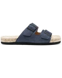 Manebí - Buckle-Strap Suede Espadrille Sandals - Lyst