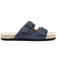 Manebí - Buckle-Strap Suede Espadrille Sandals - Lyst