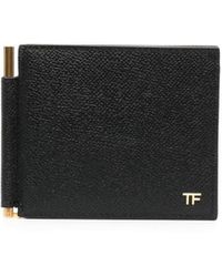 Tom Ford - Portefeuille en cuir à design pliant - Lyst