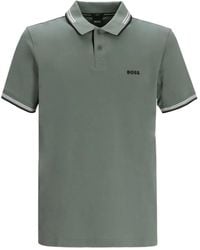 BOSS - Logo-Detail Polo Shirt - Lyst