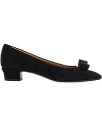 Ferragamo - Vara Bow Block-Heel Pumps - Lyst