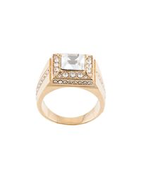 Dolce & Gabbana Anillo con apliques de strass - Metálico