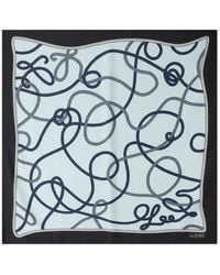 Loewe - Seidenschal Mit Kordelprint - Lyst