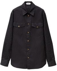 Versace - Camisa De Seda Y Algodón En Jacquard - Lyst