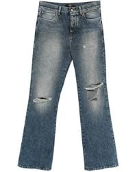 Amiri - Ripped-Knees Bootcut Jeans - Lyst