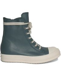 Rick Owens - Lace-Up Leather High-Top Sneakers - Lyst